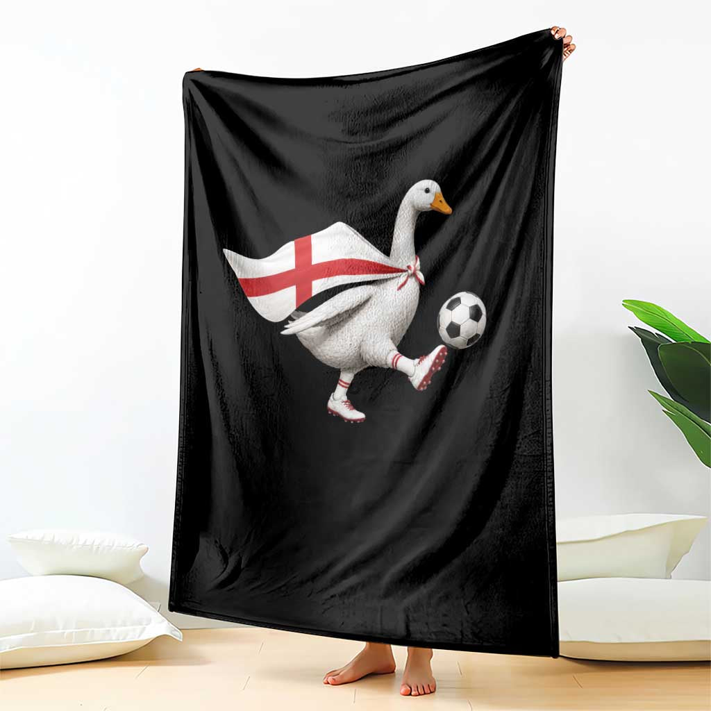 England Soccer Goose Throw Blanket Patriotic Football Fan Graphic England Flag TS10 Print Your Wear