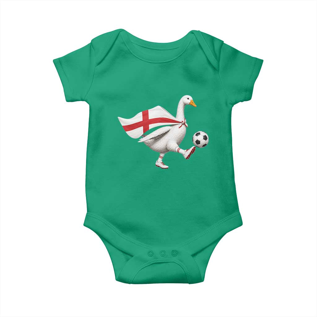 England Soccer Goose Baby Onesie Patriotic Football Fan Graphic England Flag TS10 Irish Green Print Your Wear