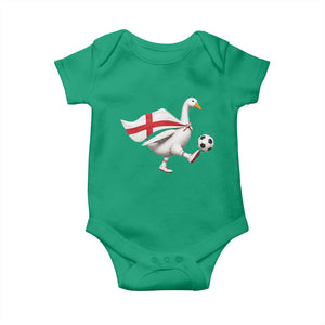 England Soccer Goose Baby Onesie Patriotic Football Fan Graphic England Flag TS10 Irish Green Print Your Wear