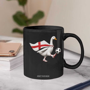 England Soccer Goose Coffee Mug Patriotic Football Fan Graphic England Flag TS10 Print Your Wear