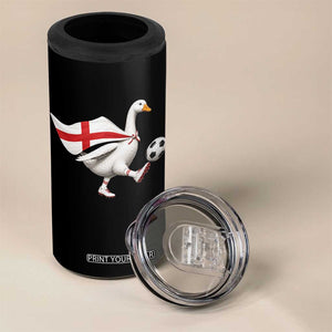 England Soccer Goose 4 in 1 Can Cooler Tumbler Patriotic Football Fan Graphic England Flag TS10 Print Your Wear