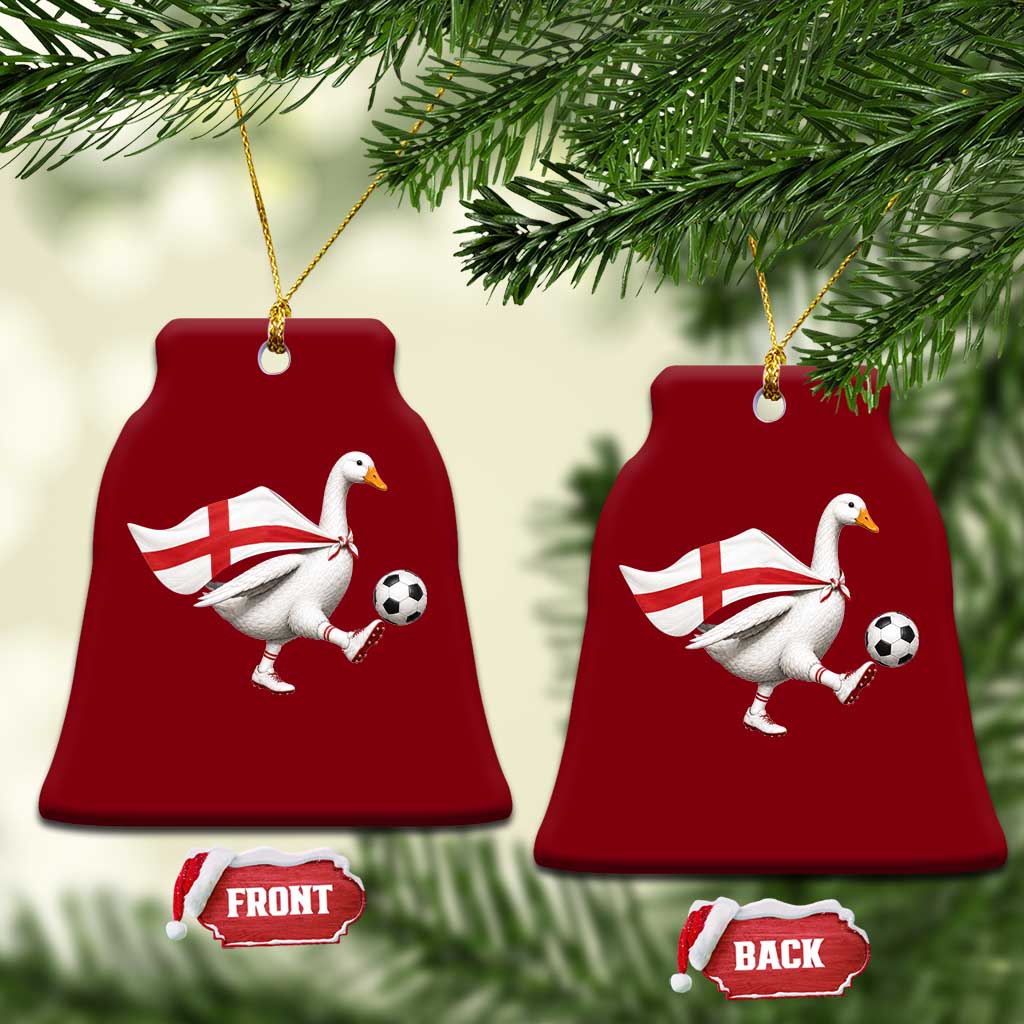 England Soccer Goose Ceramic Ornament Patriotic Football Fan Graphic England Flag TS10 Print Your Wear