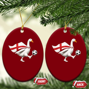 England Soccer Goose Ceramic Ornament Patriotic Football Fan Graphic England Flag TS10 Print Your Wear