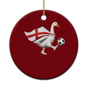 England Soccer Goose Ceramic Ornament Patriotic Football Fan Graphic England Flag TS10 1pc Red Print Your Wear