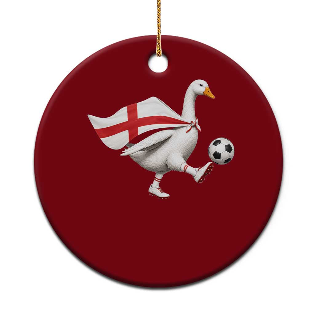 England Soccer Goose Ceramic Ornament Patriotic Football Fan Graphic England Flag TS10 1pc Red Print Your Wear