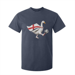 England Soccer Goose T Shirt For Kid Patriotic Football Fan Graphic England Flag TS10 Navy Print Your Wear