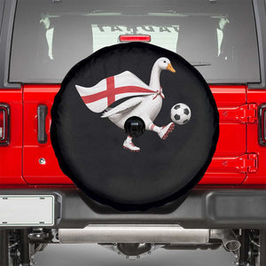 England Soccer Goose Spare Tire Cover Patriotic Football Fan Graphic England Flag TS10 Black Print Your Wear