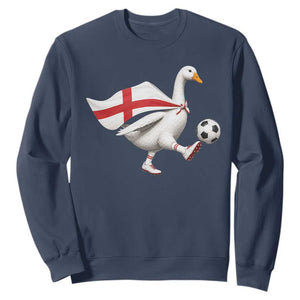 England Soccer Goose Sweatshirt Patriotic Football Fan Graphic England Flag TS10 Navy Print Your Wear