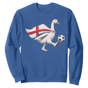 England Soccer Goose Sweatshirt Patriotic Football Fan Graphic England Flag TS10 Royal Blue Print Your Wear