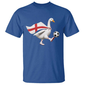 England Soccer Goose T Shirt Patriotic Football Fan Graphic England Flag TS10 Royal Blue Print Your Wear