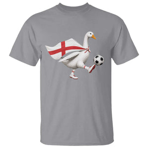 England Soccer Goose T Shirt Patriotic Football Fan Graphic England Flag TS10 Sport Gray Print Your Wear
