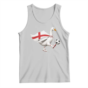 England Soccer Goose Tank Top Patriotic Football Fan Graphic England Flag TS10 Ash Print Your Wear