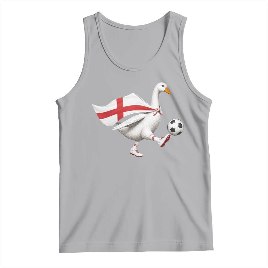 England Soccer Goose Tank Top Patriotic Football Fan Graphic England Flag TS10 Athletic Heather Print Your Wear