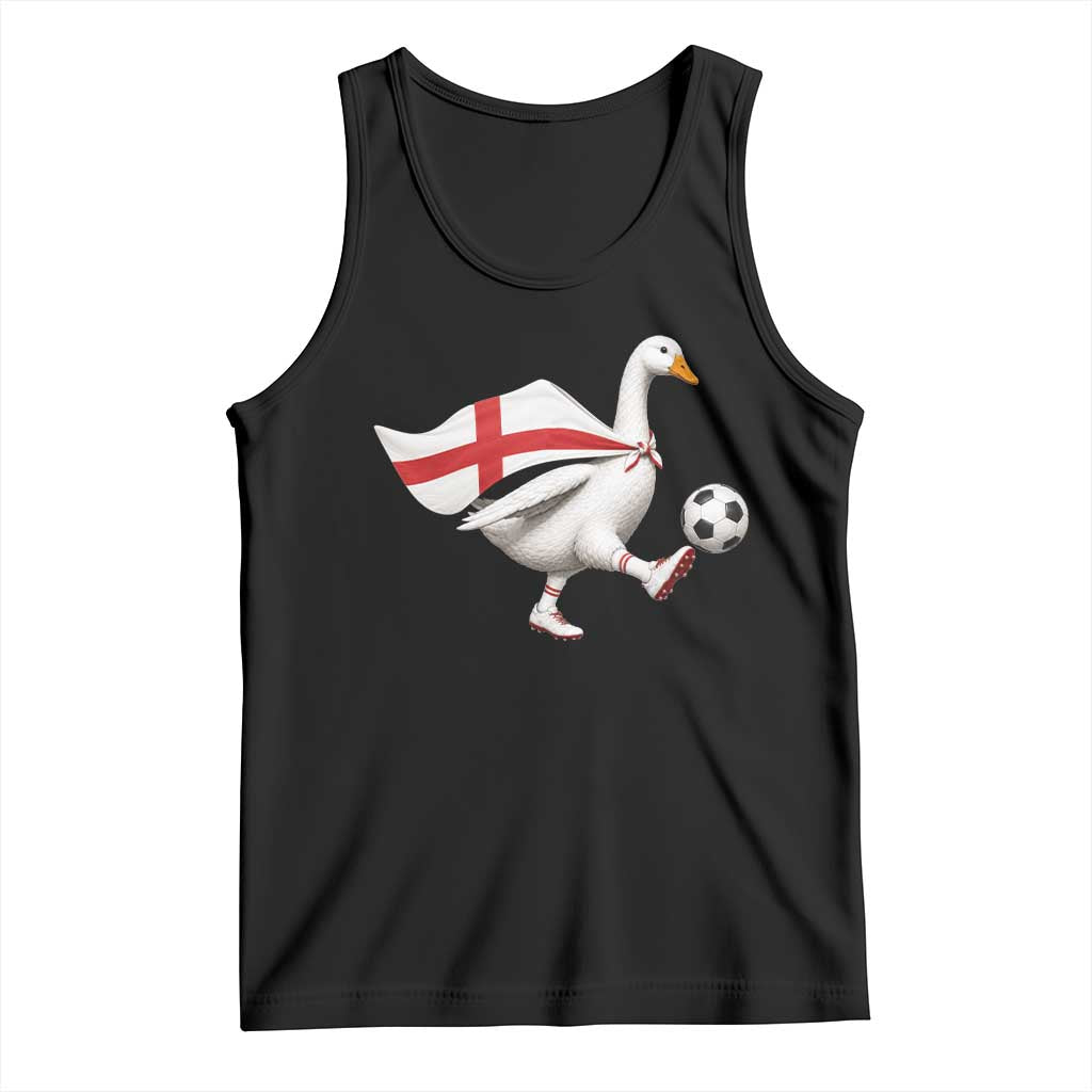 England Soccer Goose Tank Top Patriotic Football Fan Graphic England Flag TS10 Black Print Your Wear