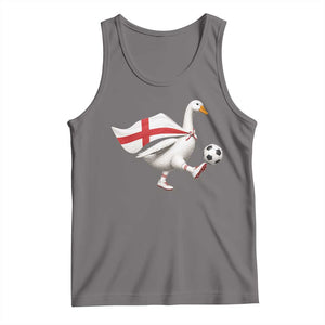 England Soccer Goose Tank Top Patriotic Football Fan Graphic England Flag TS10 Deep Heather Print Your Wear