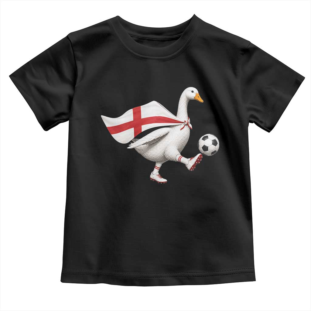 England Soccer Goose Toddler T Shirt Patriotic Football Fan Graphic England Flag TS10 Black Print Your Wear