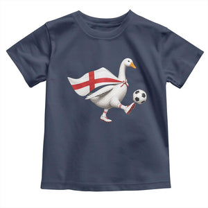 England Soccer Goose Toddler T Shirt Patriotic Football Fan Graphic England Flag TS10 Navy Print Your Wear