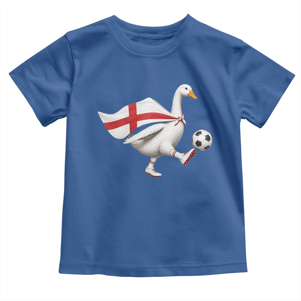 England Soccer Goose Toddler T Shirt Patriotic Football Fan Graphic England Flag TS10 Royal Blue Print Your Wear
