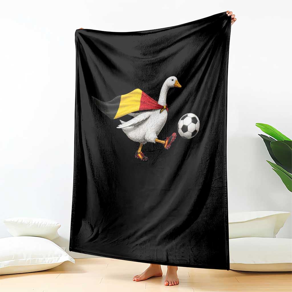 Belgium Soccer Goose Throw Blanket Belgian Flag Patriotic Football Fan Graphic TS10 Print Your Wear