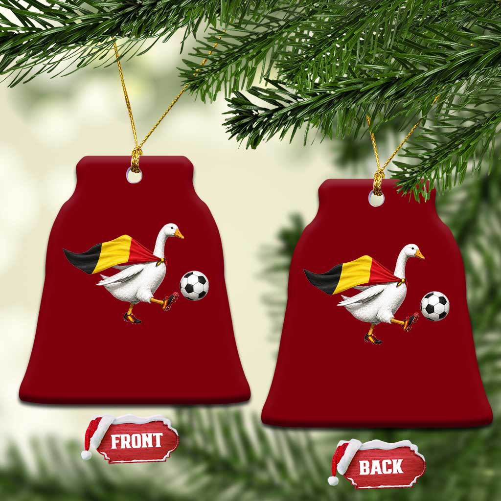 Belgium Soccer Goose Ceramic Ornament Belgian Flag Patriotic Football Fan Graphic TS10 Print Your Wear
