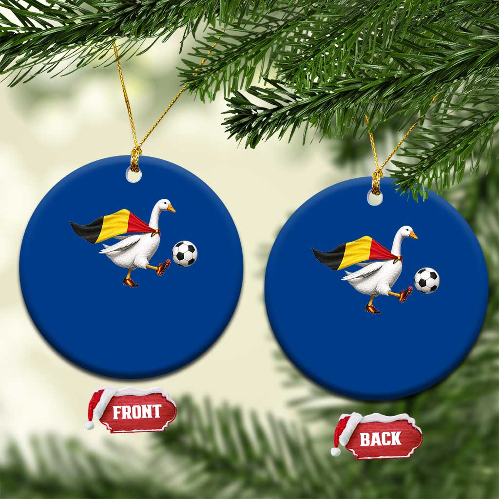 Belgium Soccer Goose Ceramic Ornament Belgian Flag Patriotic Football Fan Graphic TS10 1pc Blue Print Your Wear