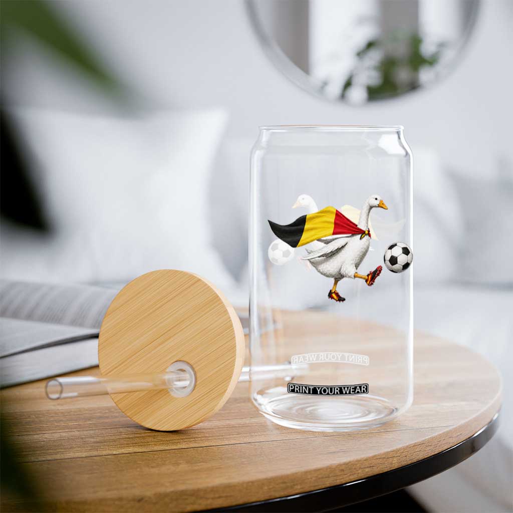 Belgium Soccer Goose Glass Can Belgian Flag Patriotic Football Fan Graphic TS10 Print Your Wear