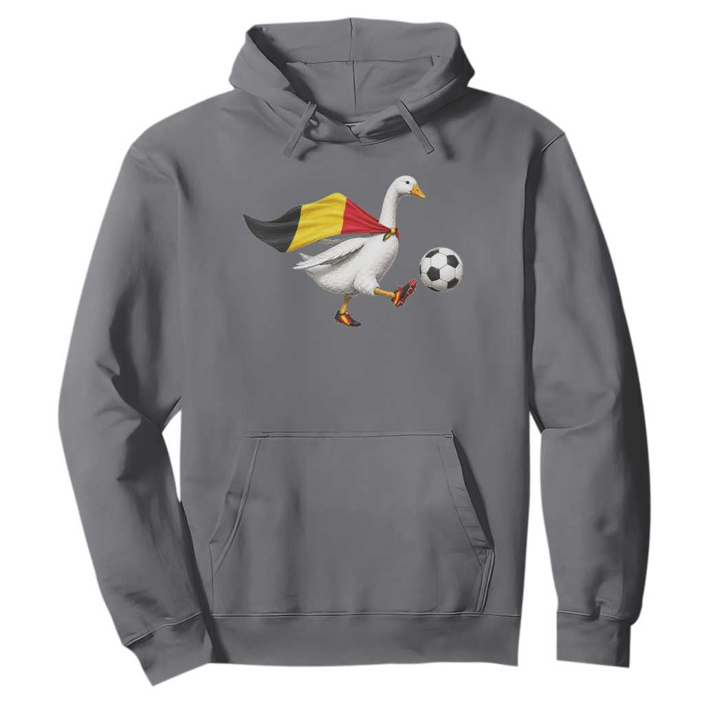 Belgium Soccer Goose Hoodie Belgian Flag Patriotic Football Fan Graphic TS10 Charcoal Print Your Wear