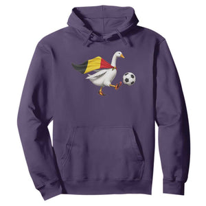 Belgium Soccer Goose Hoodie Belgian Flag Patriotic Football Fan Graphic TS10 S Purple Print Your Wear