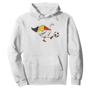 Belgium Soccer Goose Hoodie Belgian Flag Patriotic Football Fan Graphic TS10 White Print Your Wear