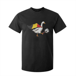 Belgium Soccer Goose T Shirt For Kid Belgian Flag Patriotic Football Fan Graphic TS10 Black Print Your Wear