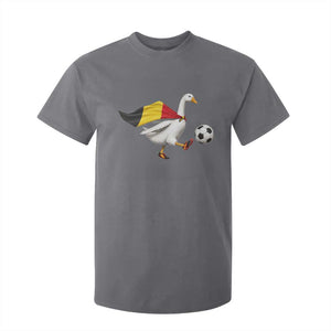 Belgium Soccer Goose T Shirt For Kid Belgian Flag Patriotic Football Fan Graphic TS10 Charcoal Print Your Wear