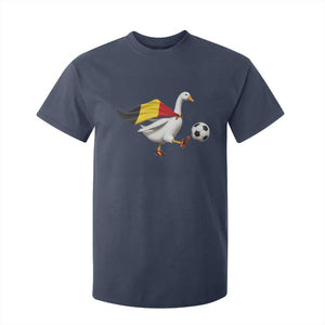 Belgium Soccer Goose T Shirt For Kid Belgian Flag Patriotic Football Fan Graphic TS10 Navy Print Your Wear