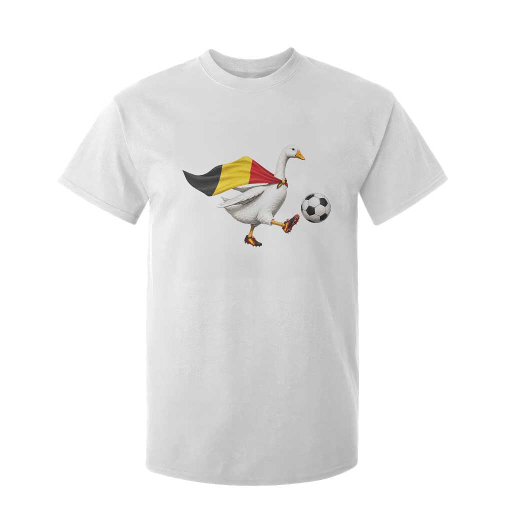 Belgium Soccer Goose T Shirt For Kid Belgian Flag Patriotic Football Fan Graphic TS10 Print Your Wear