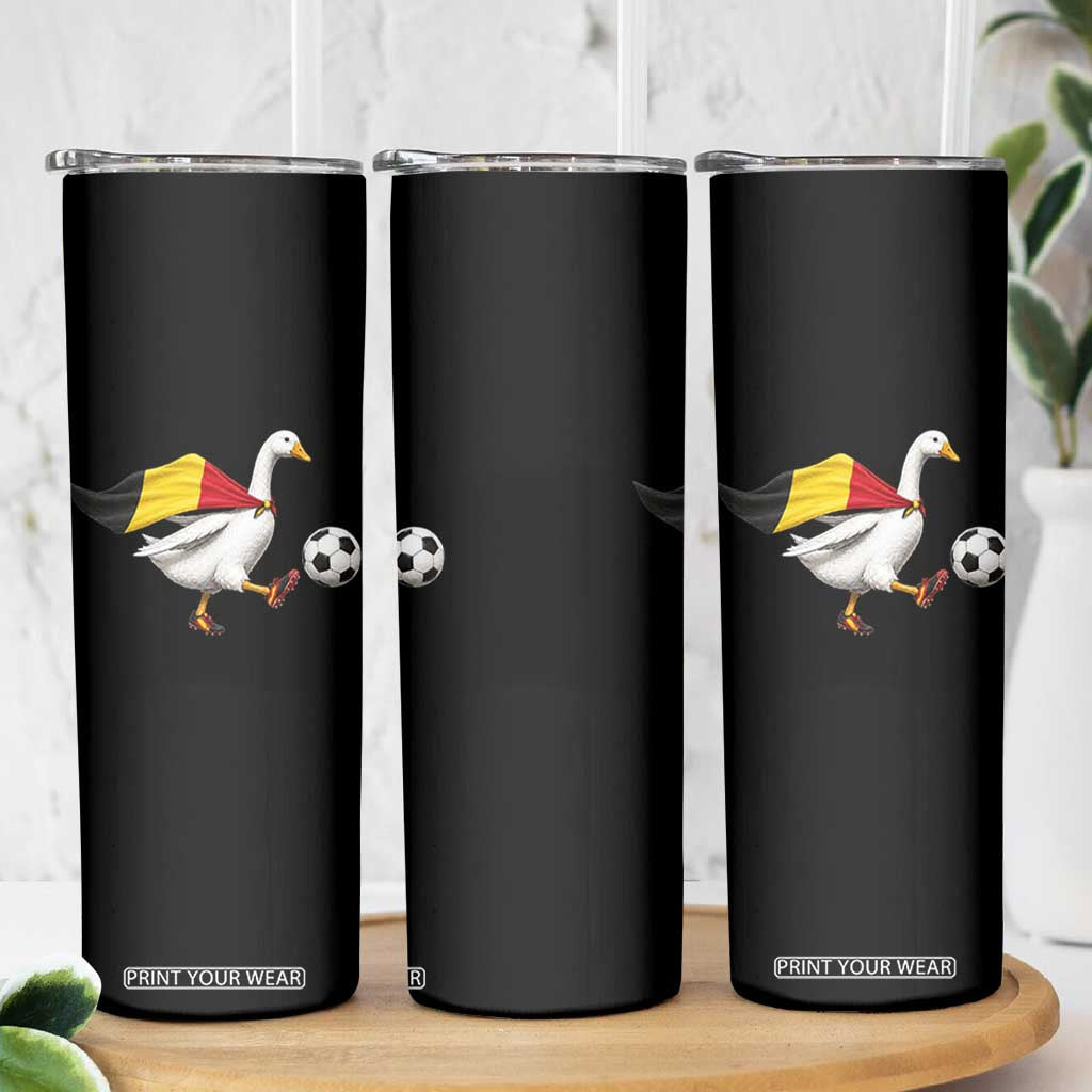Belgium Soccer Goose Skinny Tumbler Belgian Flag Patriotic Football Fan Graphic TS10 Print Your Wear