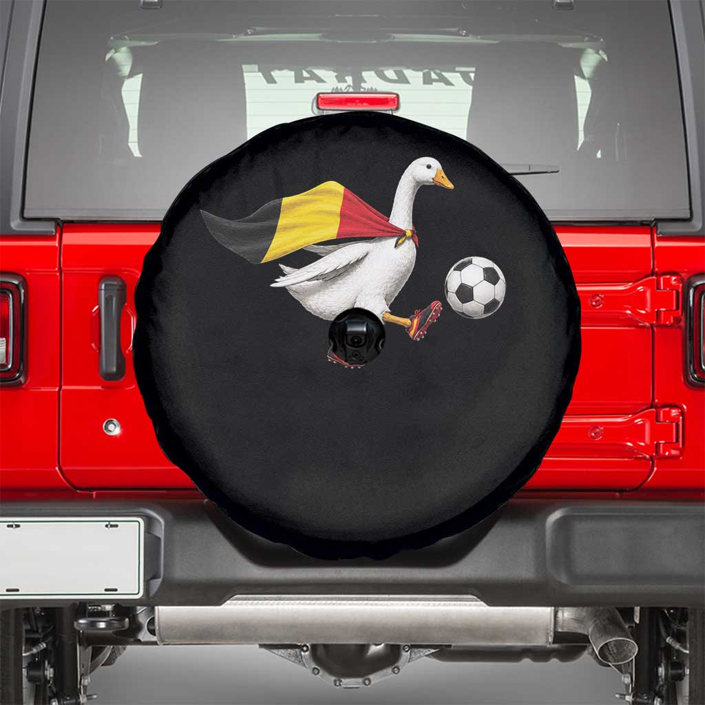 Belgium Soccer Goose Spare Tire Cover Belgian Flag Patriotic Football Fan Graphic TS10 Black Print Your Wear