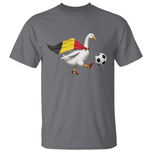 Belgium Soccer Goose T Shirt Belgian Flag Patriotic Football Fan Graphic TS10 Charcoal Print Your Wear