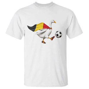 Belgium Soccer Goose T Shirt Belgian Flag Patriotic Football Fan Graphic TS10 White Print Your Wear