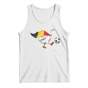 Belgium Soccer Goose Tank Top Belgian Flag Patriotic Football Fan Graphic TS10 White Print Your Wear
