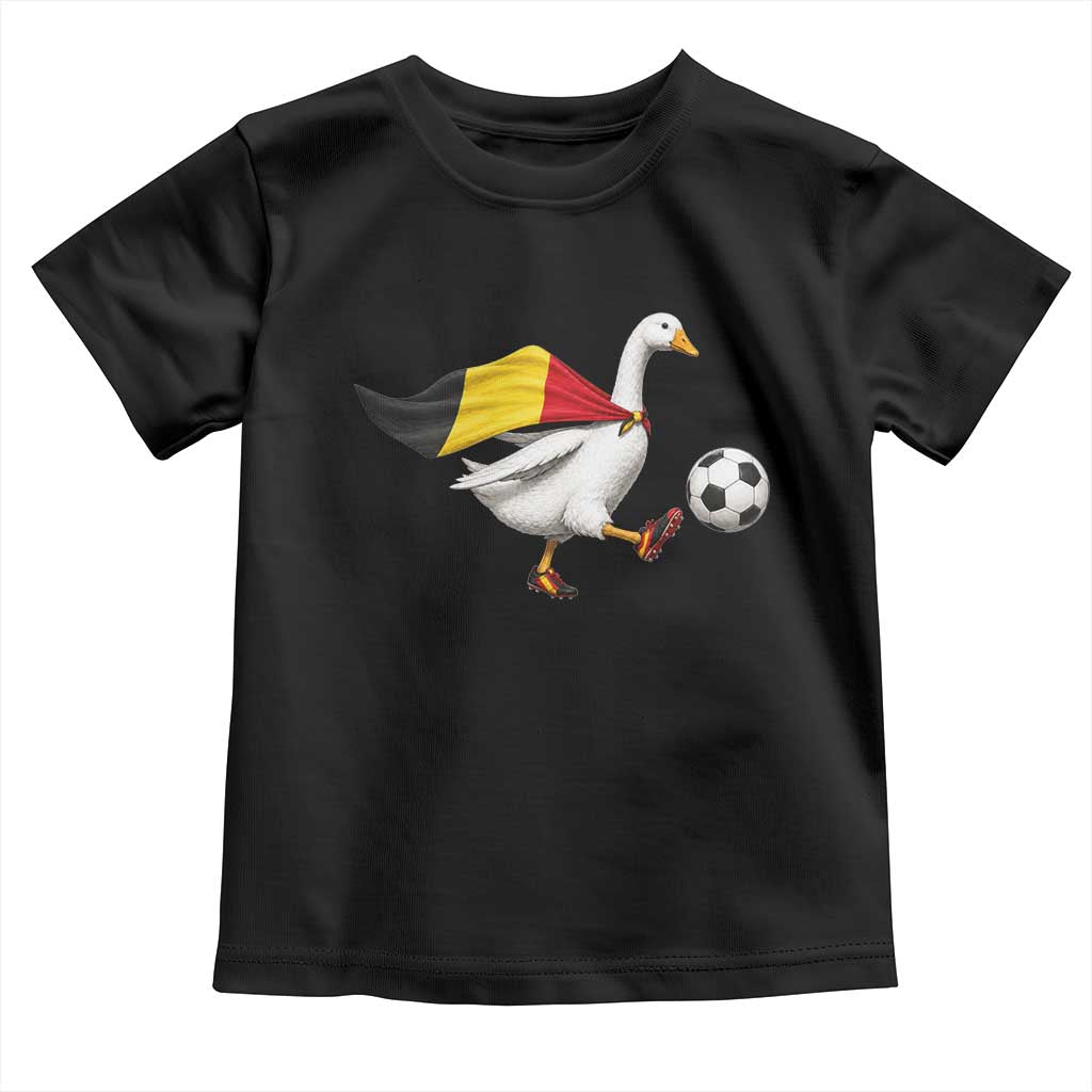 Belgium Soccer Goose Toddler T Shirt Belgian Flag Patriotic Football Fan Graphic TS10 Black Print Your Wear