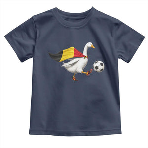 Belgium Soccer Goose Toddler T Shirt Belgian Flag Patriotic Football Fan Graphic TS10 Navy Print Your Wear