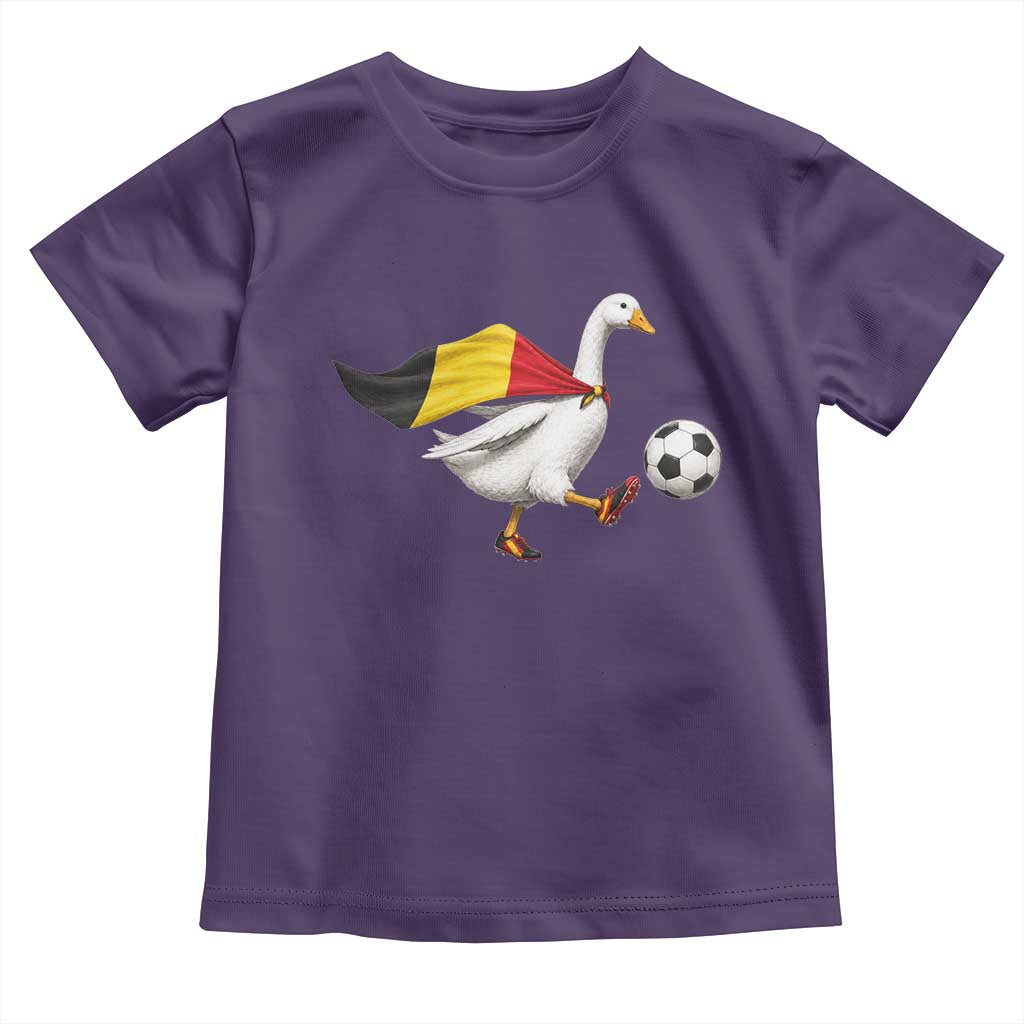 Belgium Soccer Goose Toddler T Shirt Belgian Flag Patriotic Football Fan Graphic TS10 Purple Print Your Wear
