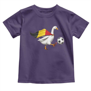 Belgium Soccer Goose Toddler T Shirt Belgian Flag Patriotic Football Fan Graphic TS10 Purple Print Your Wear