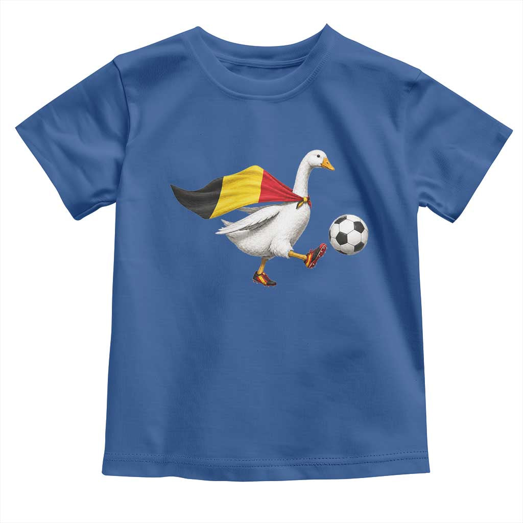 Belgium Soccer Goose Toddler T Shirt Belgian Flag Patriotic Football Fan Graphic TS10 Royal Blue Print Your Wear