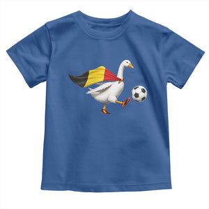 Belgium Soccer Goose Toddler T Shirt Belgian Flag Patriotic Football Fan Graphic TS10 Royal Blue Print Your Wear
