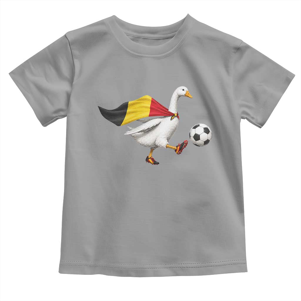 Belgium Soccer Goose Toddler T Shirt Belgian Flag Patriotic Football Fan Graphic TS10 Sport Gray Print Your Wear