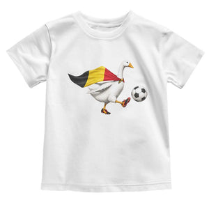 Belgium Soccer Goose Toddler T Shirt Belgian Flag Patriotic Football Fan Graphic TS10 White Print Your Wear