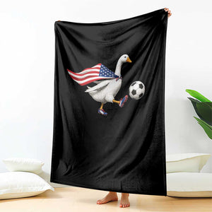 USA Soccer Goose Throw Blanket American Flag Patriotic Football Fan Graphic TS10 Print Your Wear