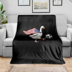 USA Soccer Goose Throw Blanket American Flag Patriotic Football Fan Graphic TS10 Print Your Wear