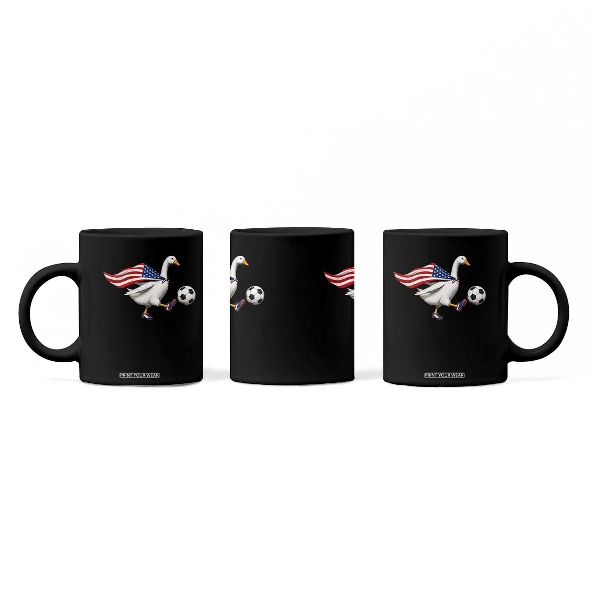 USA Soccer Goose Coffee Mug American Flag Patriotic Football Fan Graphic TS10 Print Your Wear