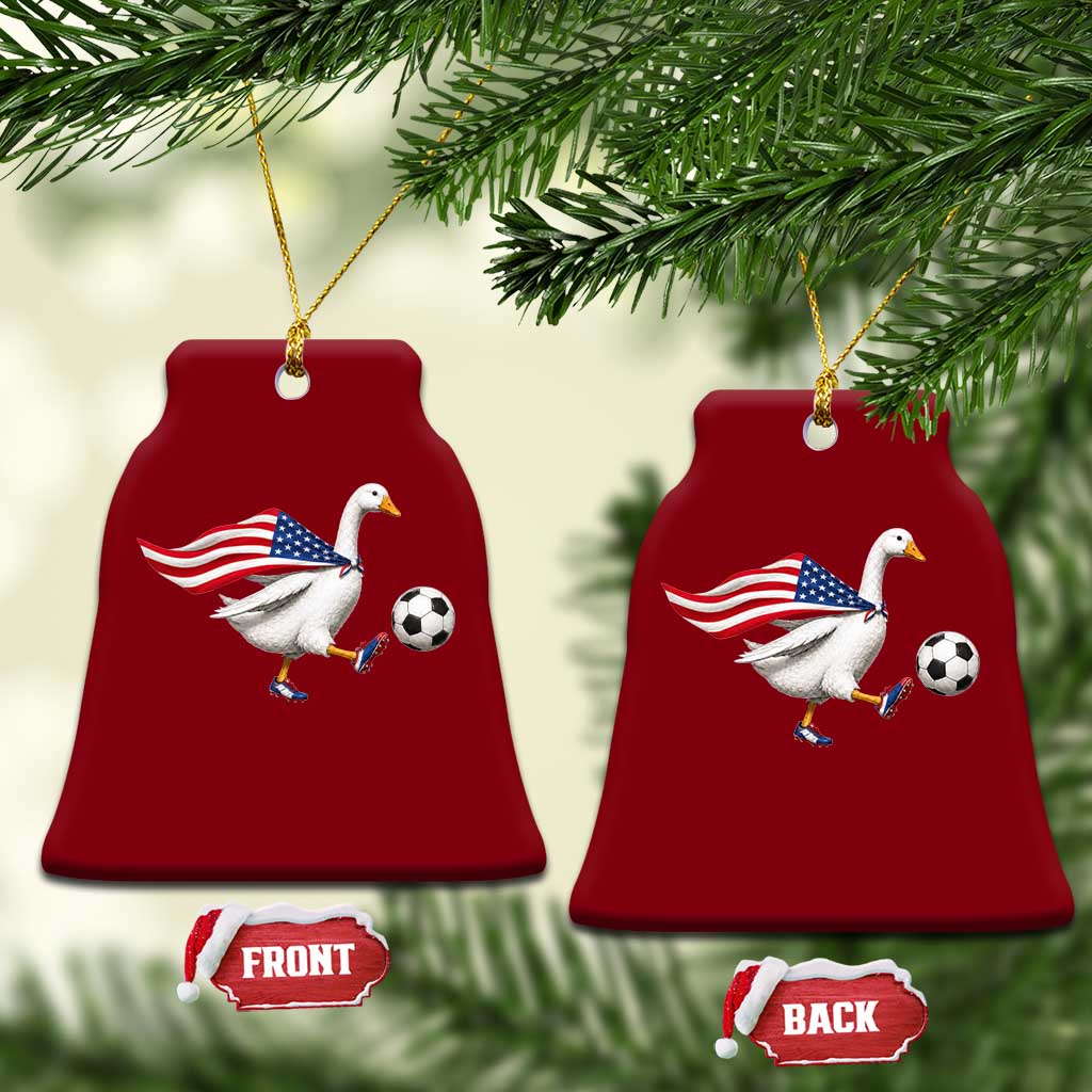 USA Soccer Goose Ceramic Ornament American Flag Patriotic Football Fan Graphic TS10 Print Your Wear